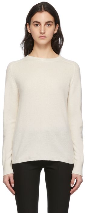 S Max Mara Off-White Cashmere Eclisse Sweater