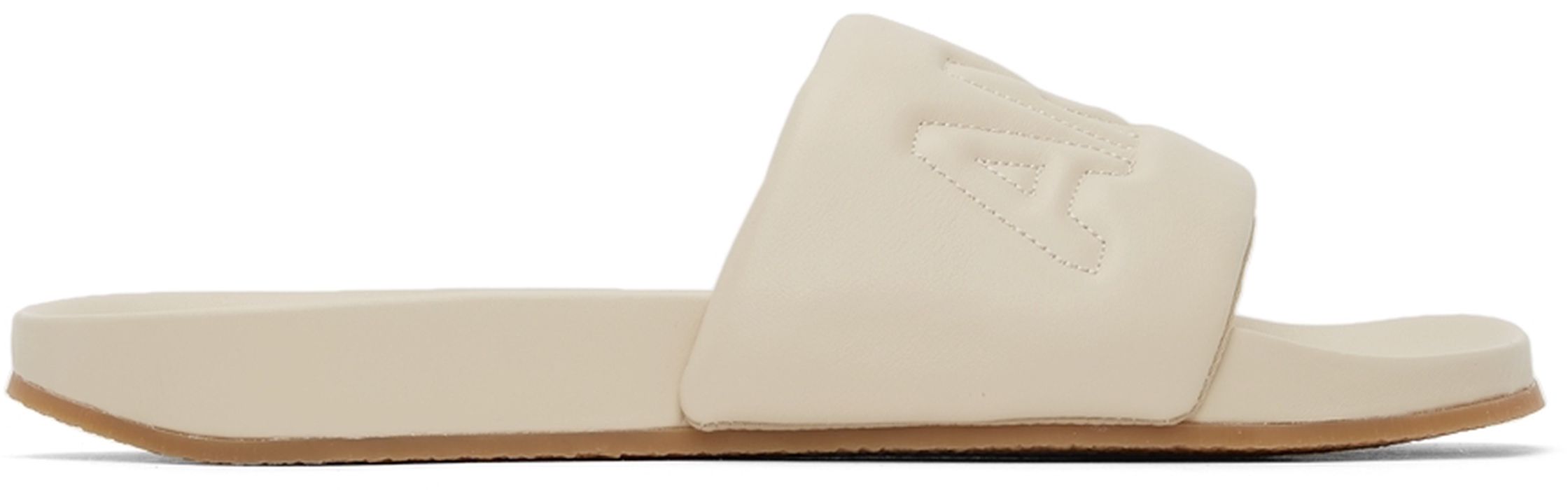 AMBUSH Off-White Quilted Logo Sandals