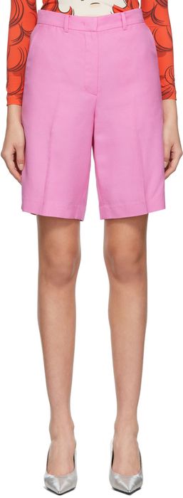 Pushbutton Pink Suiting Shorts