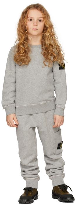 Stone Island Junior Kids Grey Classic Sweatshirt