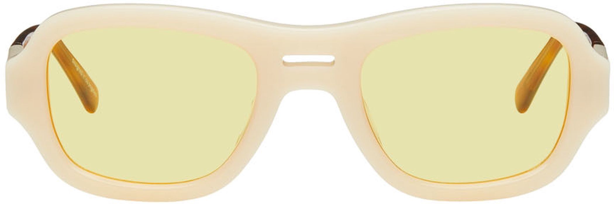 BONNIE CLYDE Beige & Yellow Maniac Sunglasses