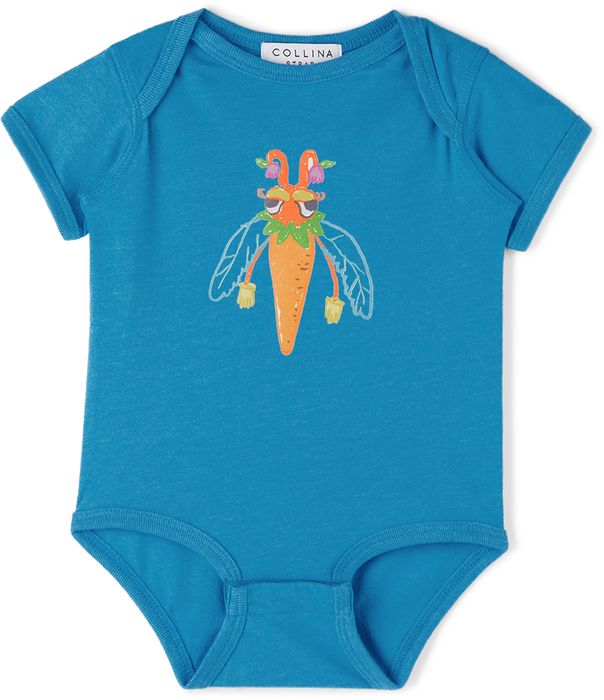 Collina Strada SSENSE Exclusive Baby Blue Bug Printed Bodysuit