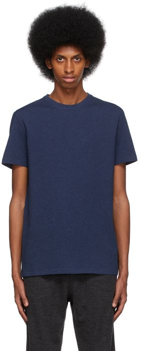 Isaia Navy Cotton T-Shirt