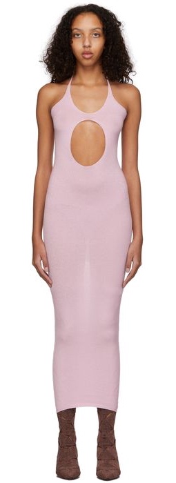 ISA BOULDER SSENSE Exclusive Pink Pull Away Dress