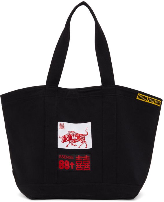 SSENSE WORKS SSENSE Exclusive 88rising Black Patch Tote