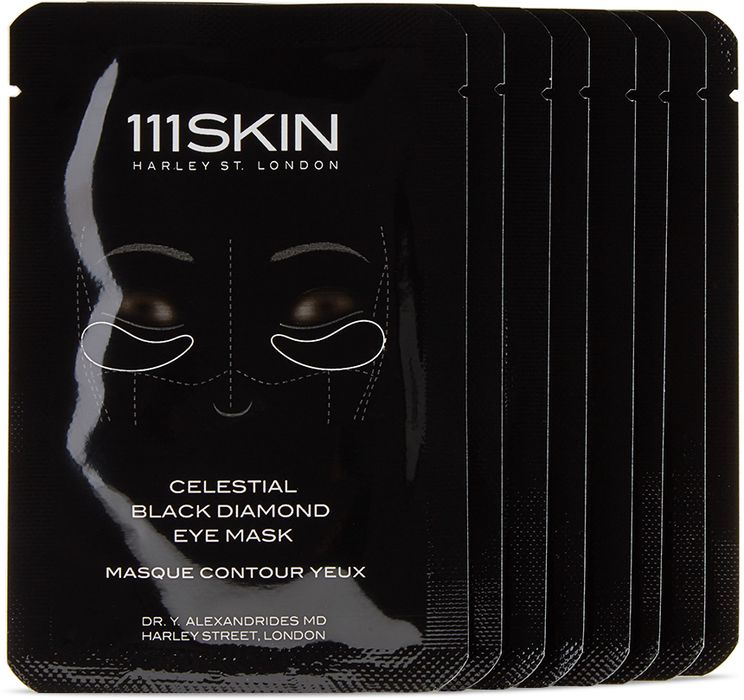 111 Skin Eight-Pack Celestial Black Diamond Eye Masks, 6 mL