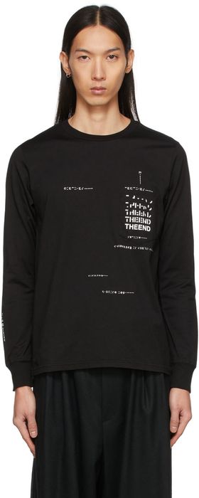 TAKAHIROMIYASHITA TheSoloist. Long Sleeve Geometric Morse Code T-Shirt