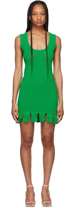 Bottega Veneta Green Rib Knit Dress