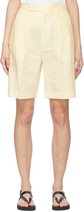 DRAE Yellow Linen Shorts