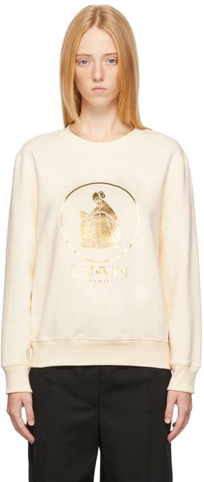 Lanvin Off-White & Gold Mother & Child Sweatshirt