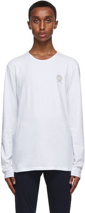 Versace Underwear White Medusa Long Sleeve T-Shirt