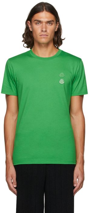 Moncler Genius 2 Moncler 1952 Green Double Logo T-Shirt