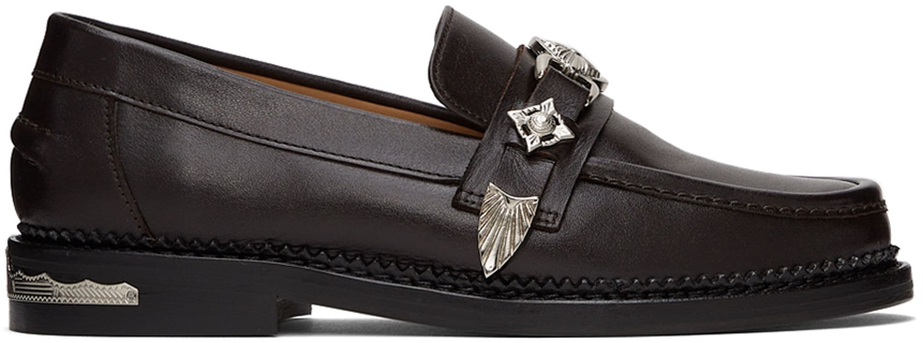 Toga Pulla SSENSE Exclusive Brown Leather Loafers