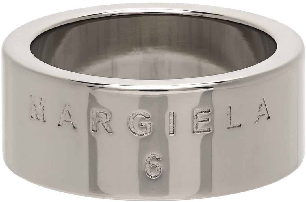 MM6 Maison Margiela Silver Logo Ring