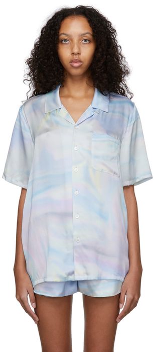 Silk Laundry Multicolor Silk Camp Shirt