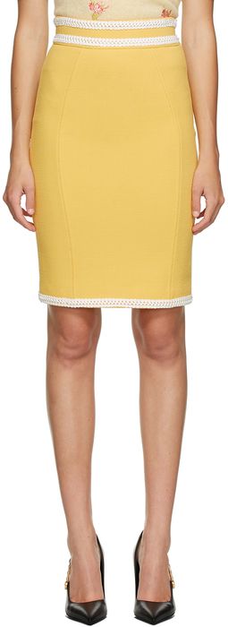 Moschino Yellow Contrast Binding Skirt