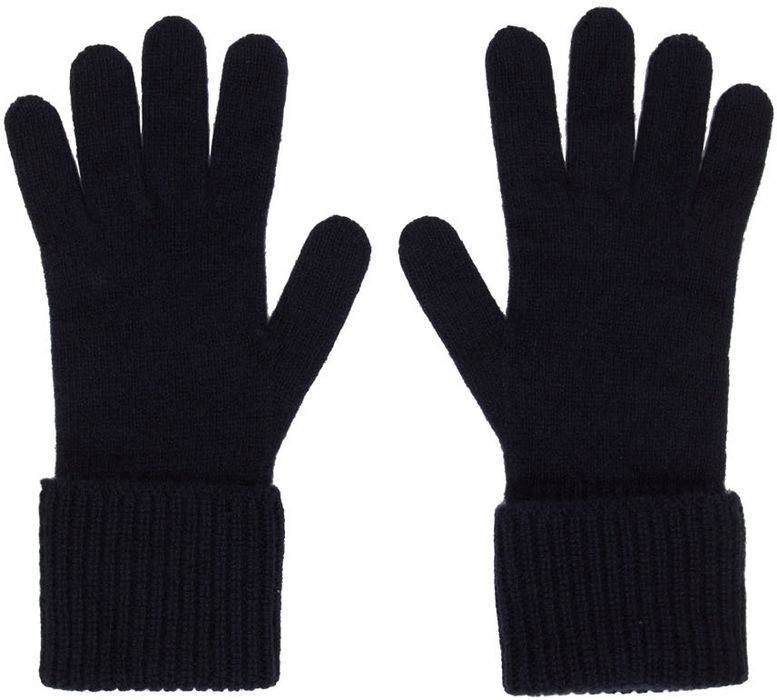 The Row Navy Cashmere Halita Gloves