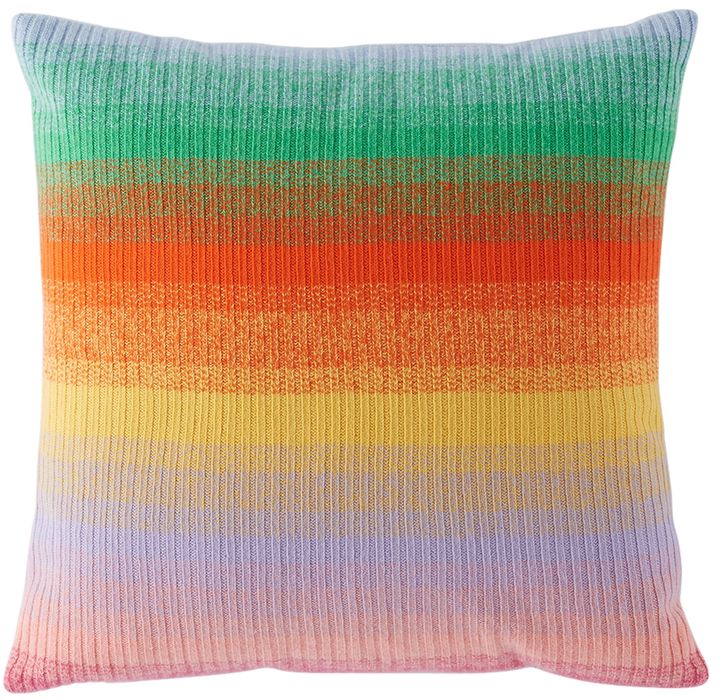 The Elder Statesman Multicolor Morphe Stripe Square Pillow