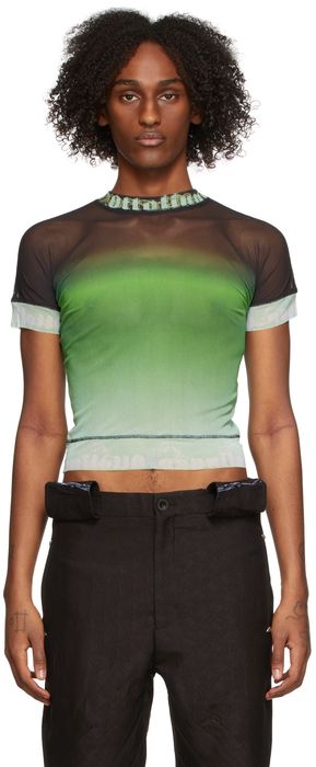 Ottolinger Green & Black Nylon Mesh T-Shirt