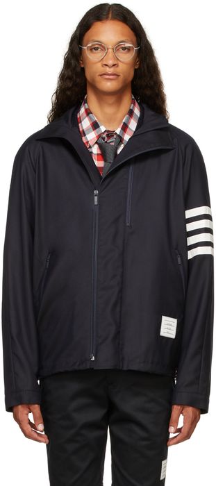 Thom Browne Navy Super 120s Twill Jacket