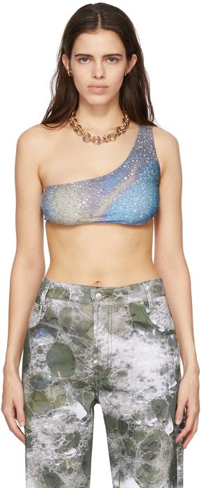 Serapis Blue 'In This Earthly Tent We Groan' One-Shoulder Bra