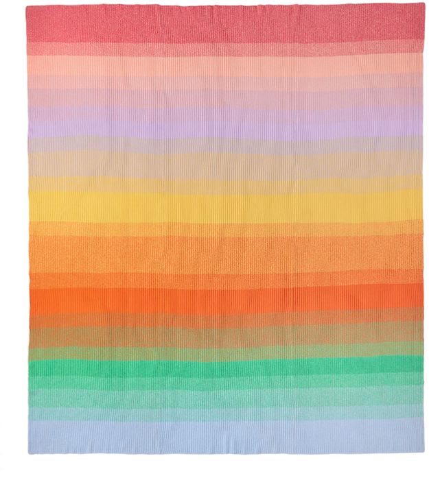The Elder Statesman Multicolor Morph Stripe Blanket
