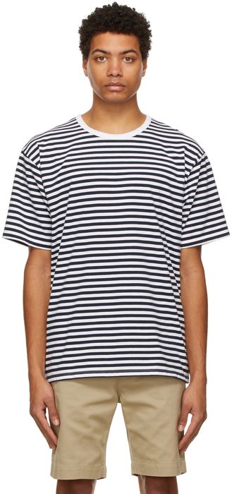 Nanamica Navy Striped T-Shirt
