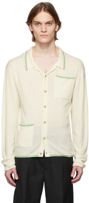 King & Tuckfield Off-White Knitted Shirt