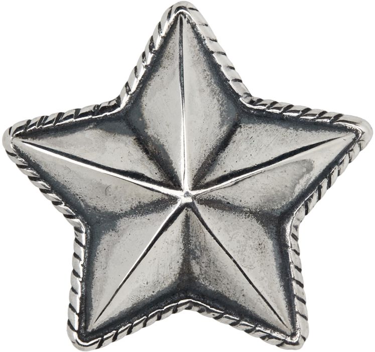 Ugo Cacciatori Silver & Gold Edgy Star Pin