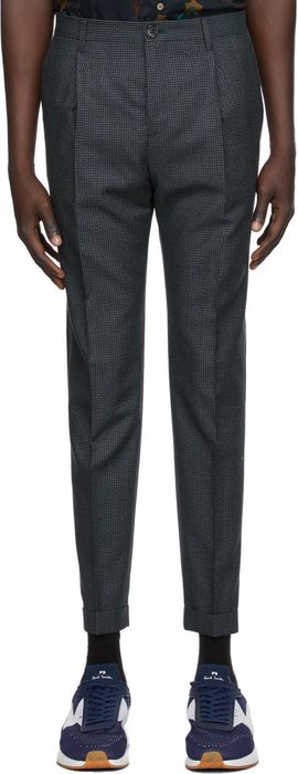 PS by Paul Smith Navy Check Trousers