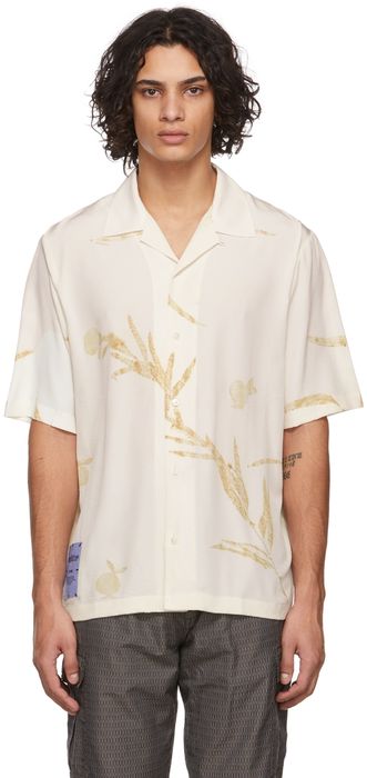 MCQ Off-White Pressed Leaves Casual Shirt