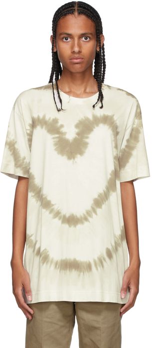 Givenchy Khaki & White Oversized Tie-Dye T-Shirt