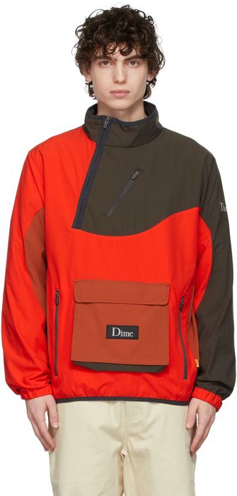 Dime Red & Khaki Range Pullover Jacket