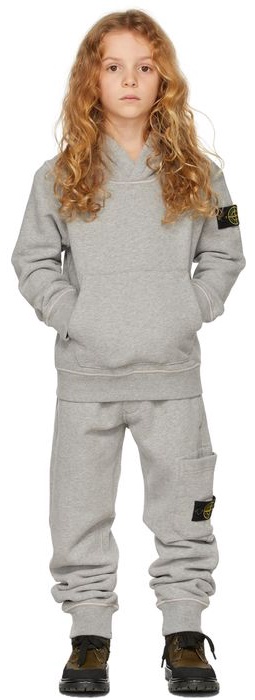 Stone Island Junior Kids Grey Classic Hoodie