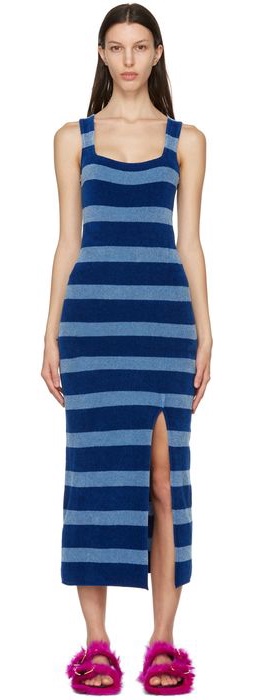 Marni Blue Striped Dress