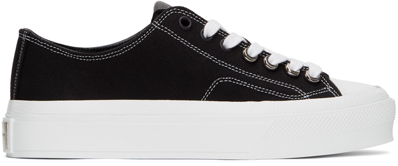 Givenchy Black Canvas & Leather City Sneakers