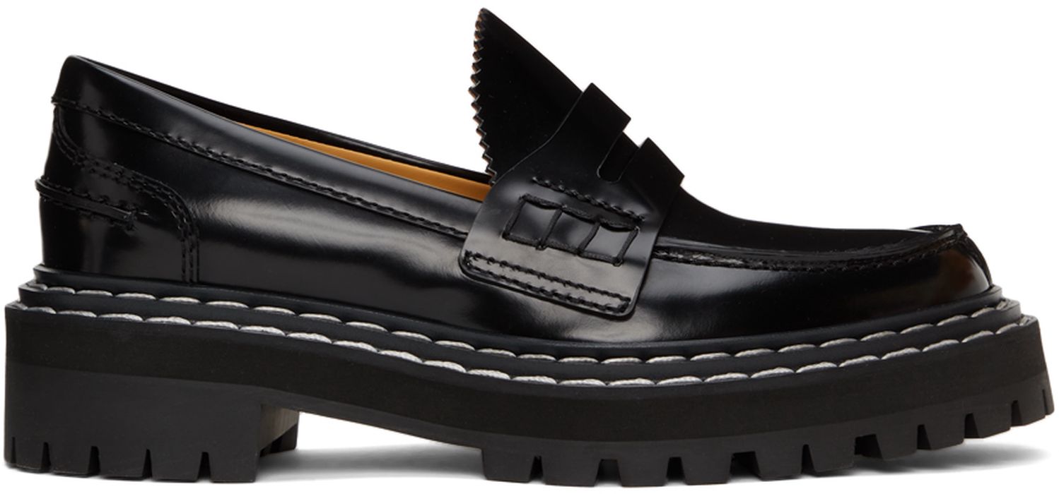 Proenza Schouler Black Lug Sole Loafers