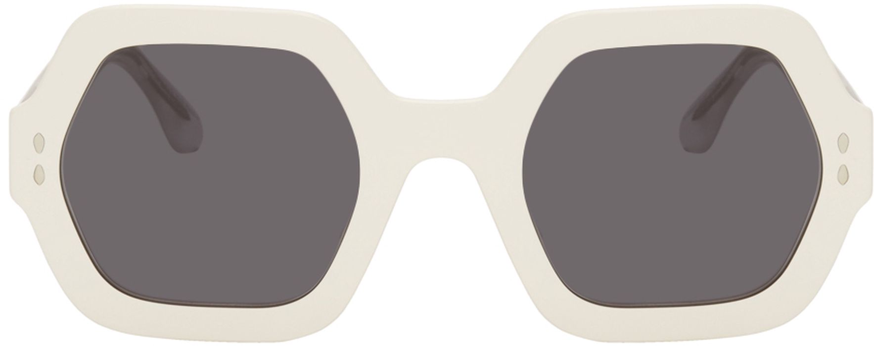 Isabel Marant White Ely Sunglasses