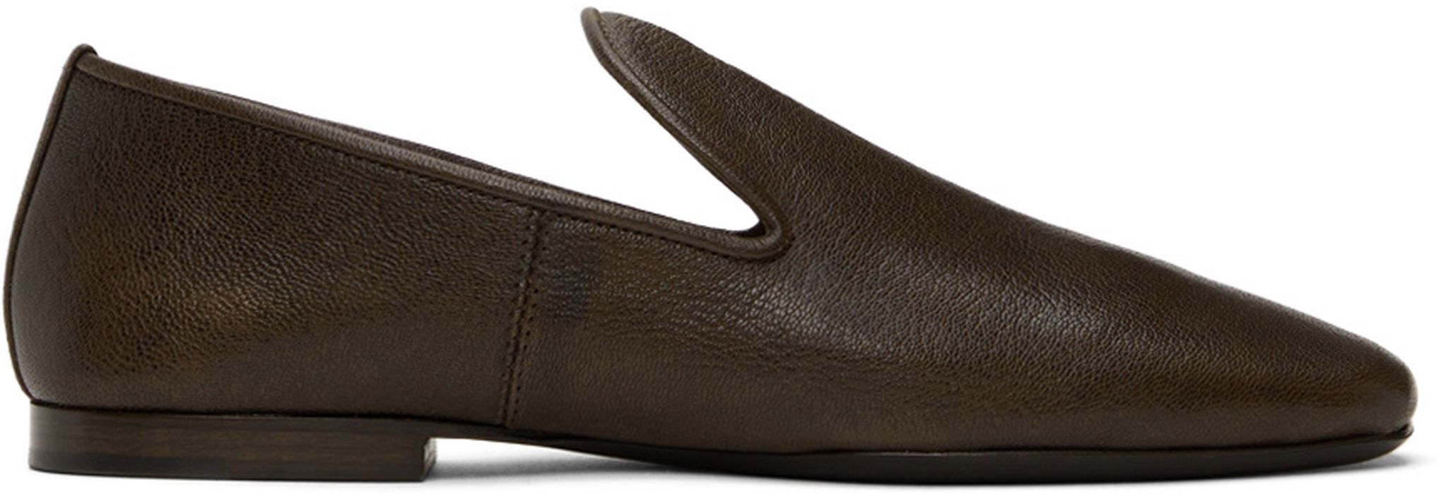 Lemaire Brown Soft Loafers