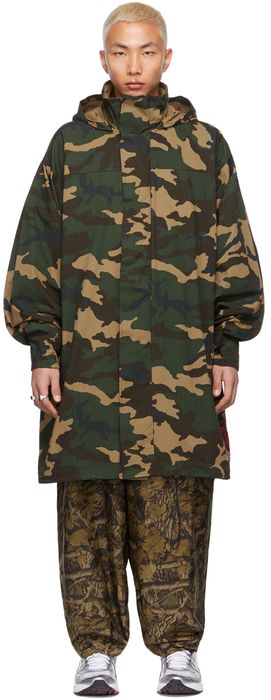 LU'U DAN SSENSE Exclusive Green Camo Parka