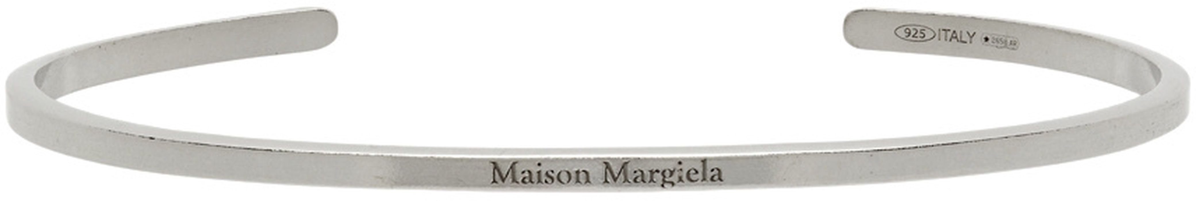Maison Margiela Silver Thin Logo Bracelet