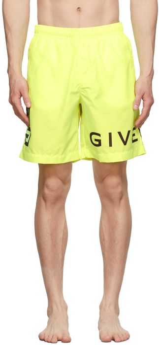 Givenchy Yellow 4G Swim Shorts