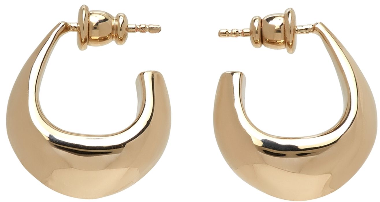 Lemaire Silver Curved Mini Drop Earrings