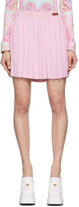Versace Pink Pleated Miniskirt