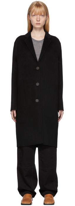 Acne Studios Black Wool Single Breasted Coat