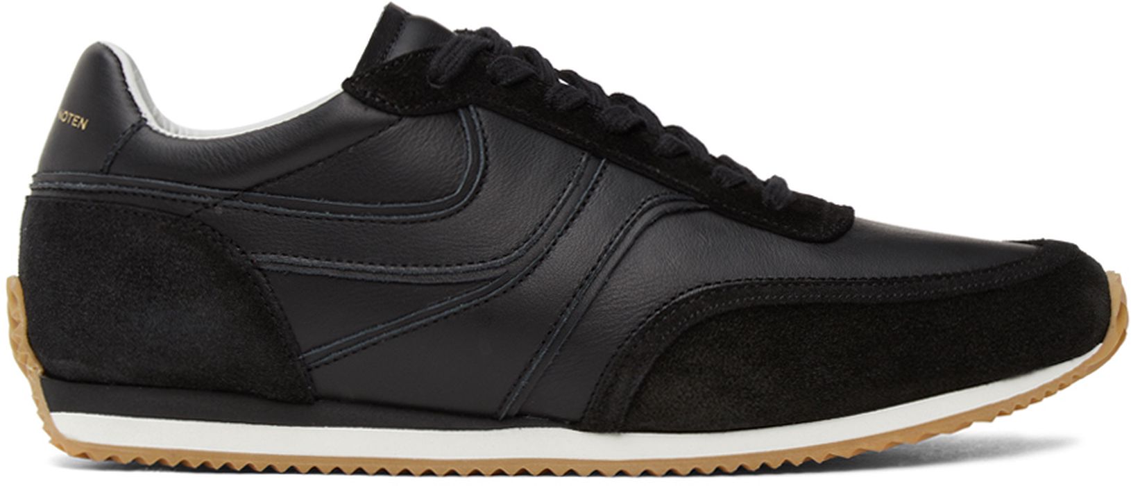 Dries Van Noten Black Leather Sneakers