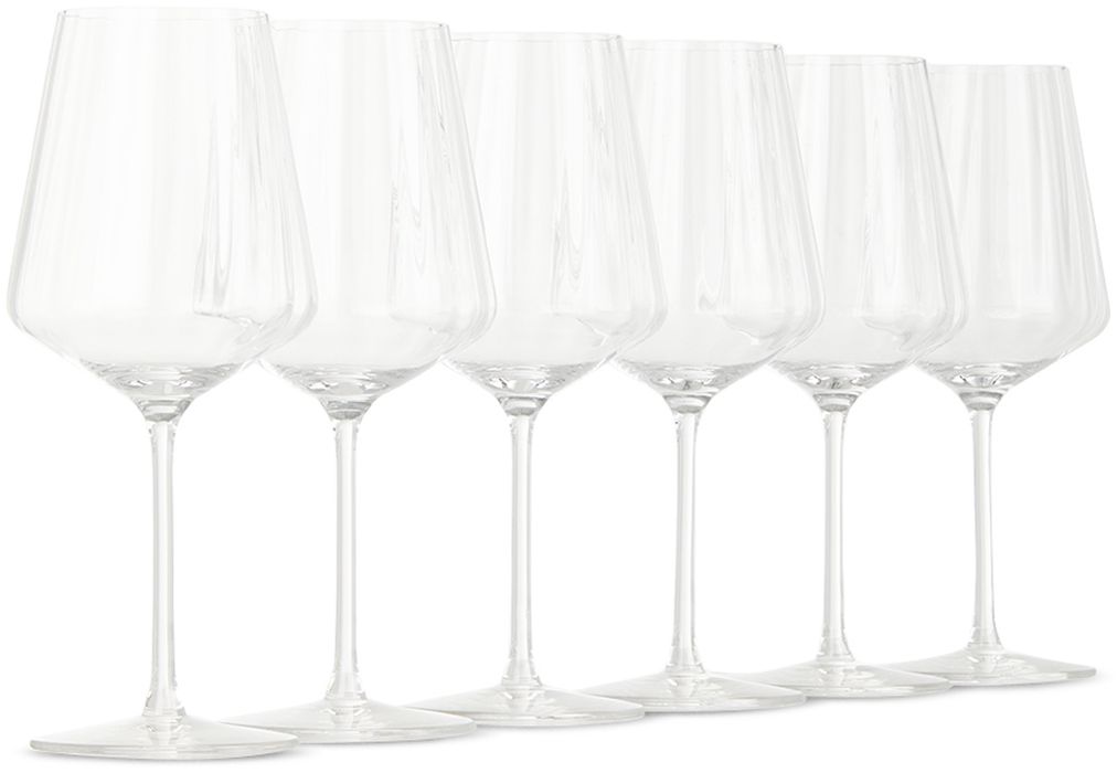 Georg Jensen Six-Pack Transparent Bernadotte White Wine Glasses