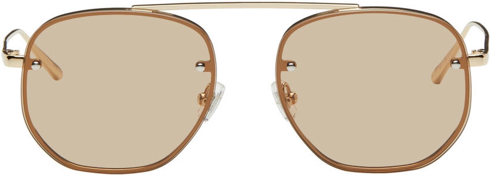 BONNIE CLYDE Gold Traction Sunglasses