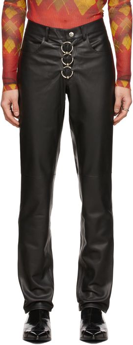 Jean Paul Gaultier Black Leather 'The Queer' Trousers