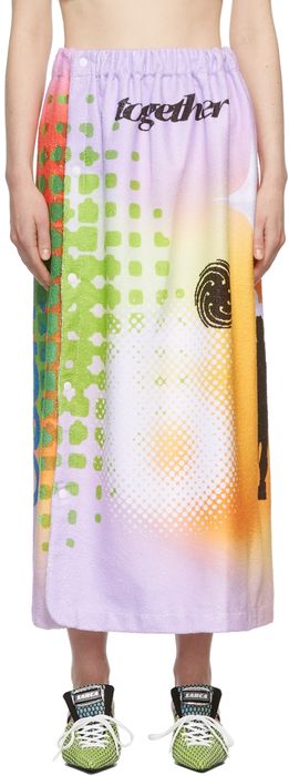 Paolina Russo SSENSE Exclusive Multicolor Towel Midi Skirt